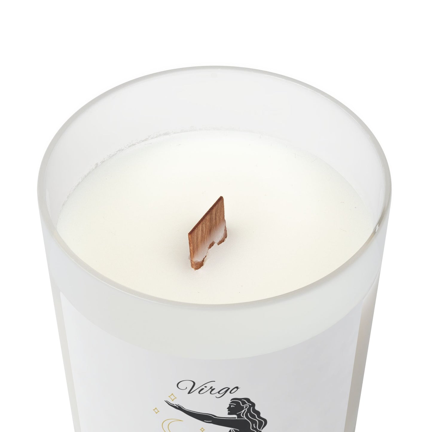 Virgo Zodiac Frosted Glass Candle, 11oz | Astrology Gift, Home Decor