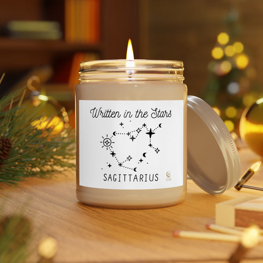 Sagittarius Scented Soy Candle | Zodiac Gift, Astrology Decor