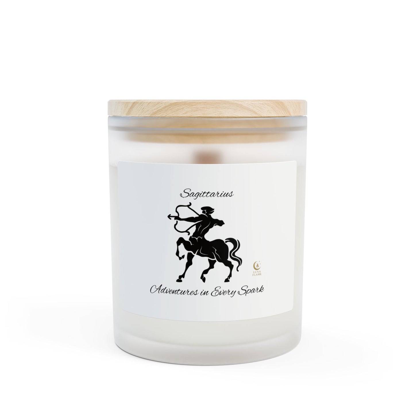 Sagittarius Frosted Glass Candle, Astrological Home Decor, Zodiac Gift