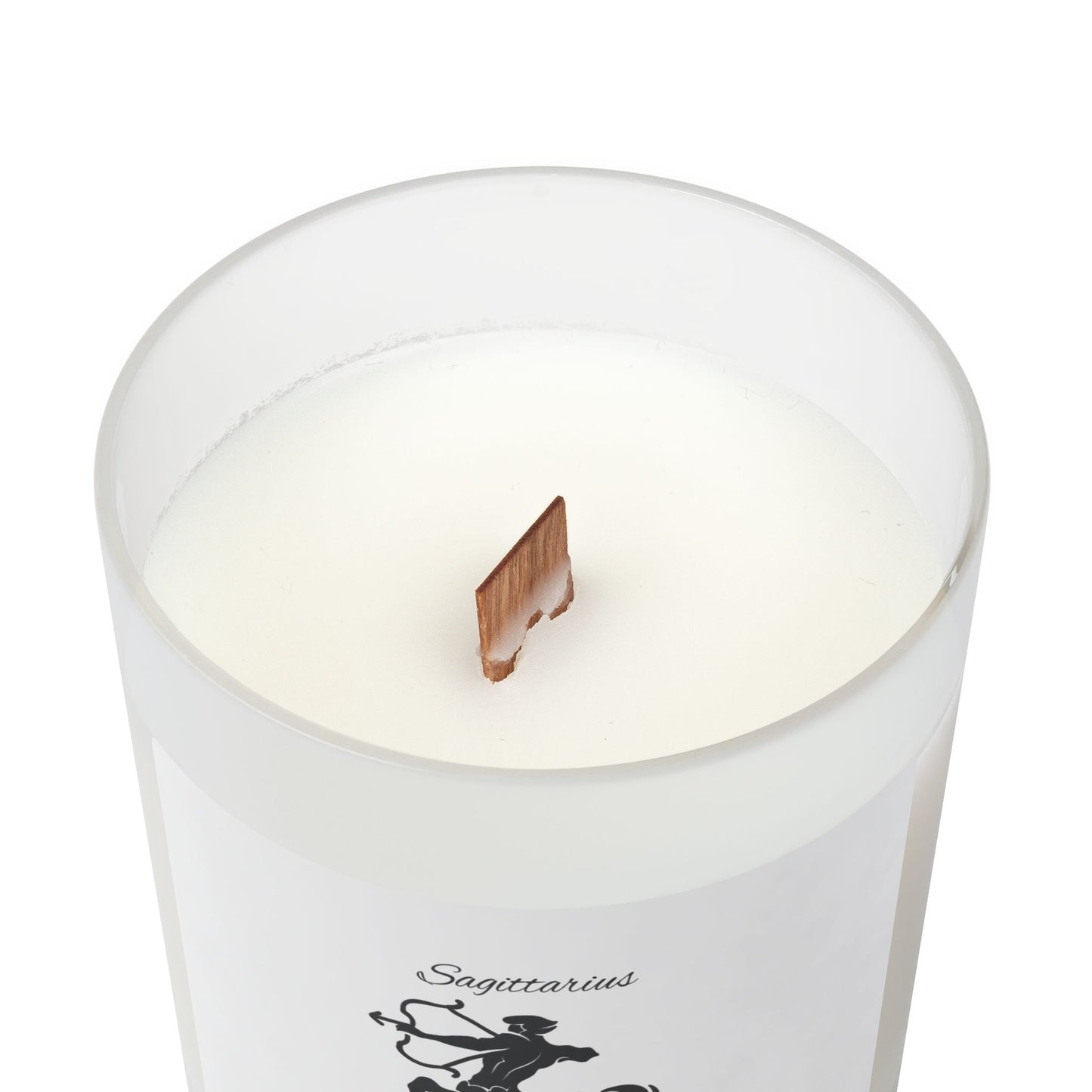 Sagittarius Frosted Glass Candle, Astrological Home Decor, Zodiac Gift