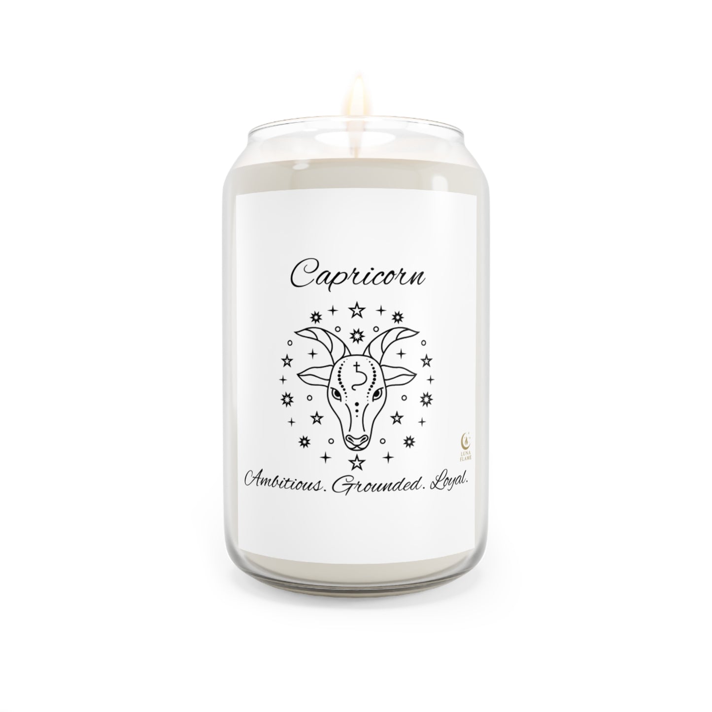 Capricorn Zodiac Scented Soy Candle - Aromatherapy Gift, Personalized Candle