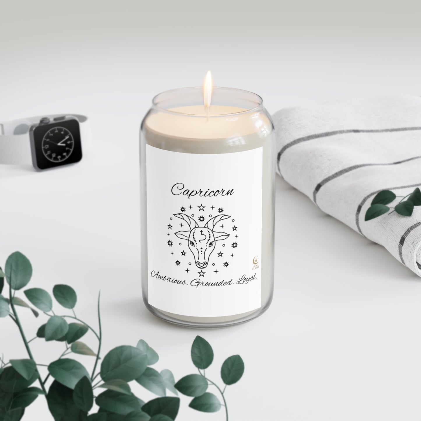 Capricorn Zodiac Scented Soy Candle - Aromatherapy Gift, Personalized Candle