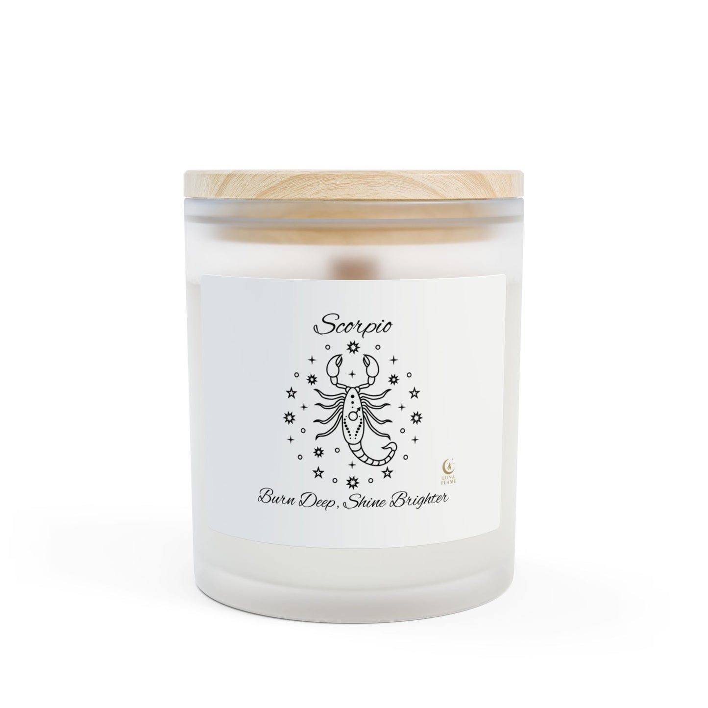 Scorpio, Astrology-Themed Frosted Candle, Ideal Gift for Scorpio Lovers