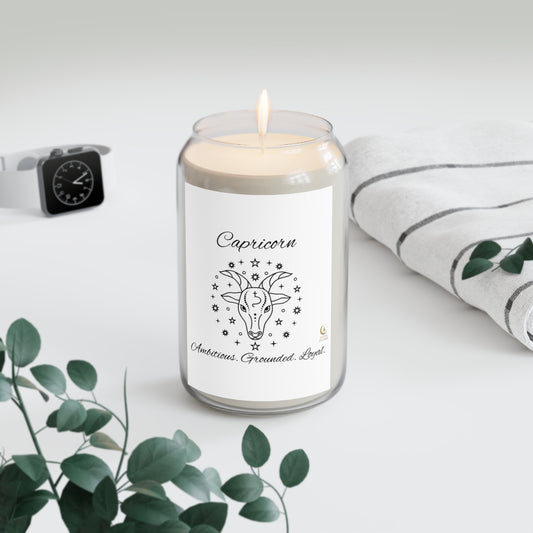 Capricorn Zodiac Scented Soy Candle - Aromatherapy Gift, Personalized Candle