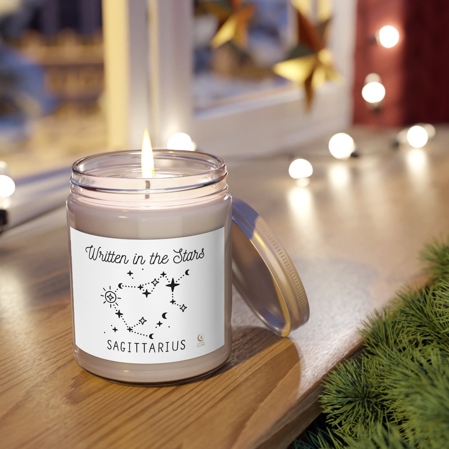 Sagittarius Scented Soy Candle | Zodiac Gift, Astrology Decor