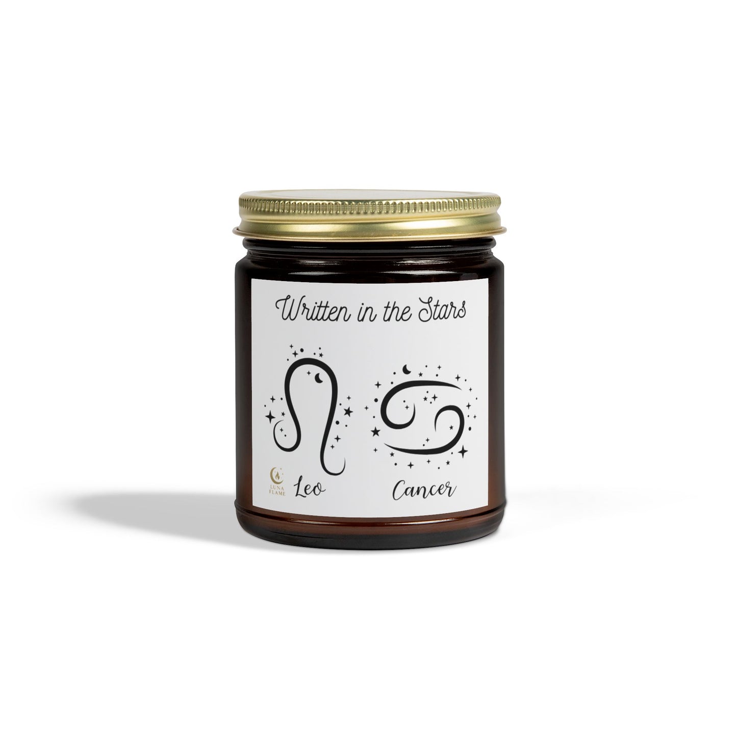 Leo Cancer Eco Friendly Zodiac Candle. Hand Poured Coconut Apricot Wax. Astrology Gift