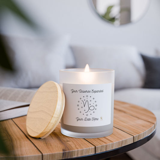 Capricorn Personalized Astrology Candle, Zodiac Sign Gift, Custom Date Candle