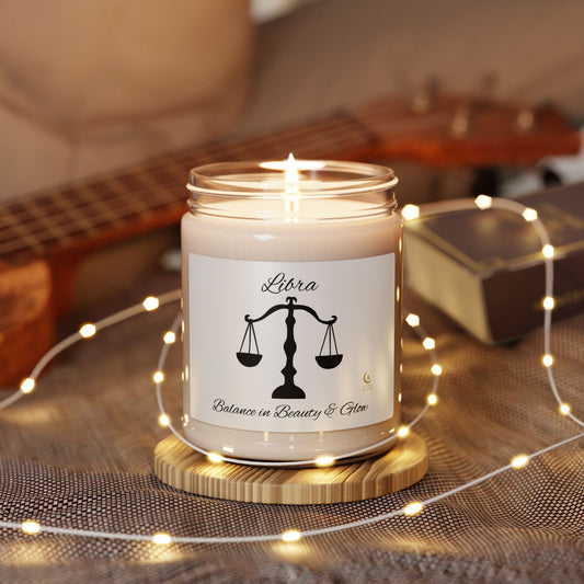 Libra Scented Soy Candle, Zodiac Candle, Astrology Gift, Balance in Beauty & Glow