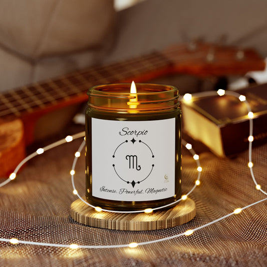 Scorpio Scented Candle, Zodiac Sign Candles, Relaxing Aroma for Home Decor