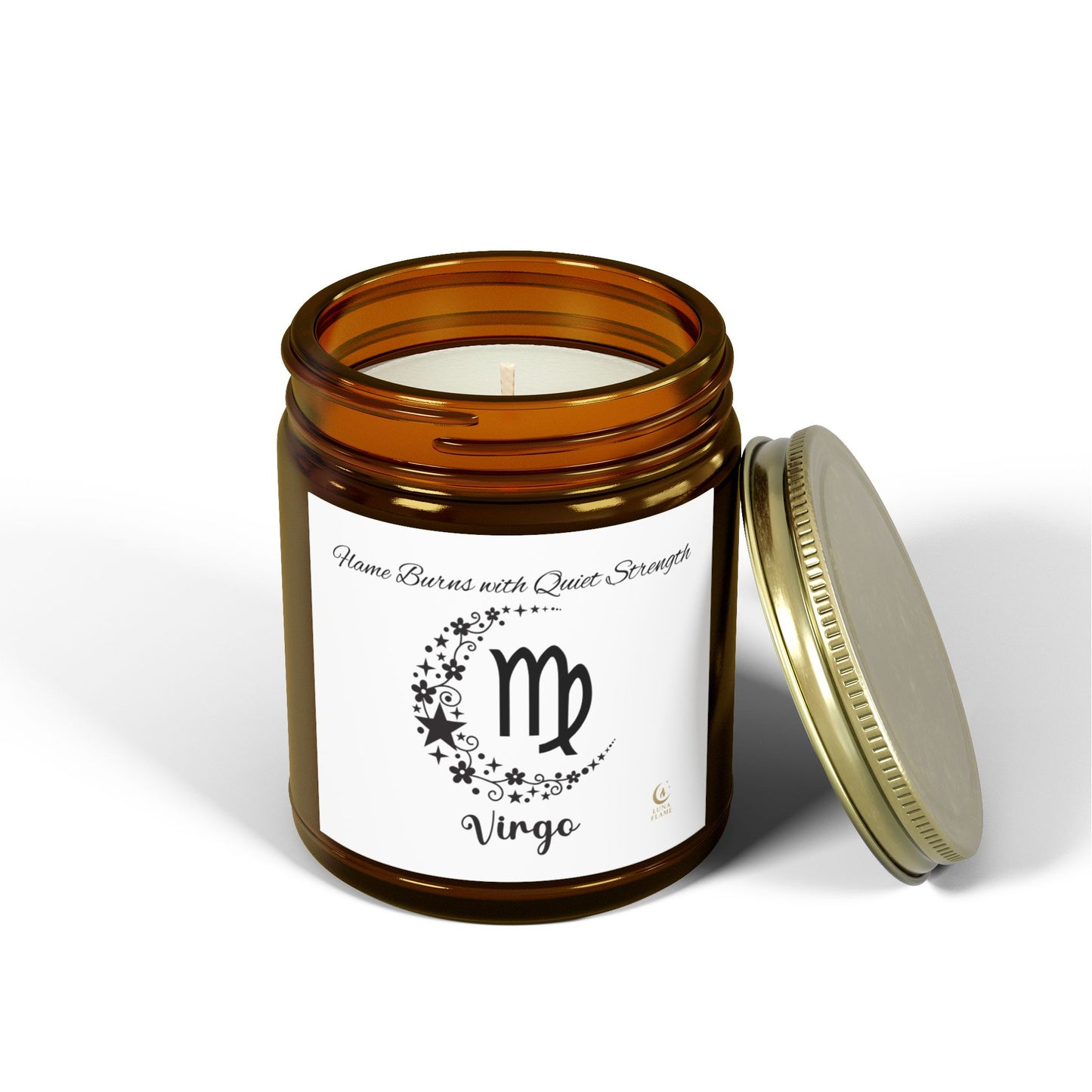 Virgo Scented Candle - Coconut Apricot Wax, Zodiac Astrology Gift, Home Decor