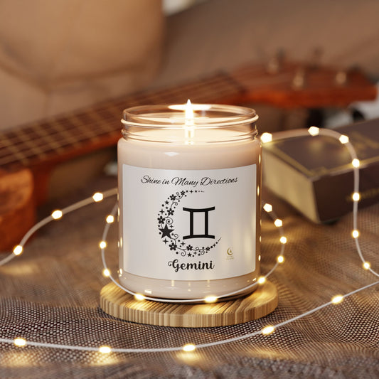 Gemini, Eco-Friendly Zodiac Candle, Hand-Poured, Astrology Gift